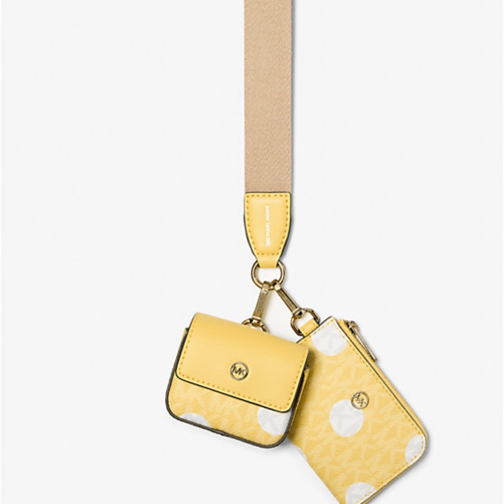 Chic Yellow Wallet and Keychain Set